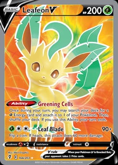 Evolving Skies Leafeon V #166 card