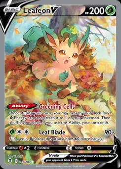 Evolving Skies Leafeon V #167 card