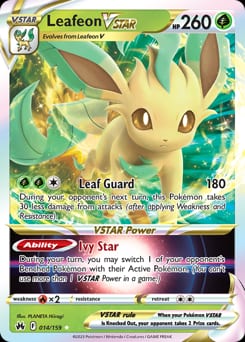 Crown Zenith Leafeon VSTAR #14 card