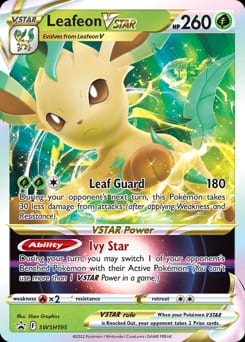 SWSH Black Star Promos Leafeon VSTAR #SWSH195 card