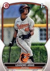2023 Bowman Prospects Leandro Arias #BP-84 card