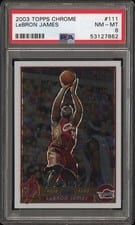 2003 Topps Chrome LeBron James #111 card