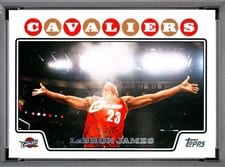 LeBron James 2008 Topps Chrome card