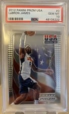 LeBron James 2012 Panini Prizm USA card