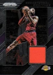 2018-19 Panini Prizm Sensational Swatches LeBron James #59 card