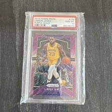 2019 Panini Prizm LeBron James Purple Wave Prizm #129 card