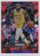 2019 Panini Prizm LeBron James Red Ice Prizm #129 card