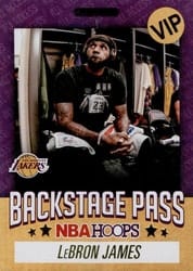 2020-21 Hoops Backstage Pass LeBron James #8 card