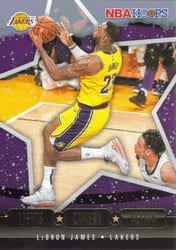 2020-21 Hoops Winter Lights Camera Action LeBron James #22 card