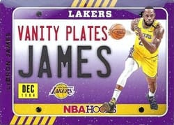 2020-21 Hoops Winter Vanity Plates LeBron James #3 card