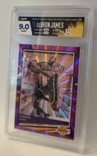 2021 Panini Donruss LeBron James Purple Laser #12 card