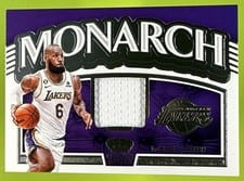 2022-23 Panini Crown Royale Monarch Memorabilia LeBron James #MM-LBJ card