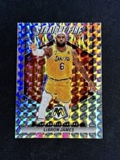 2022-23 Panini Mosaic Straight Fire LeBron James #7 card