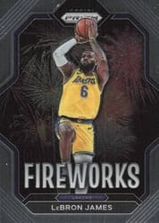 2022-23 Panini Prizm Fireworks LeBron James #10 card