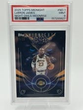 2025-26 Topps Midnight Night Owls LeBron James #NO-1 card