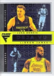 2020-21 Panini Flux Deja Vu LeBron James / Luka Doncic #17 card