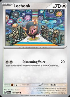 2023 Obsidian Flames Lechonk #181 card
