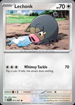 2024 Paldean Fates Lechonk #71 card