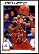 1991-92 Hoops Base Set Ledell Eackles #213 card