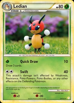 HeartGold & SoulSilver Ledian #25 card