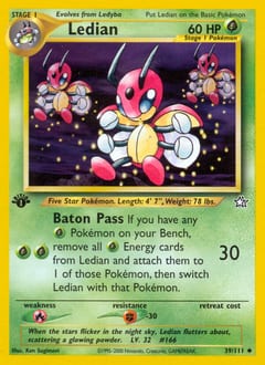 Neo Genesis Ledian #39 card