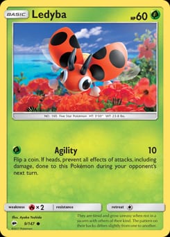 Burning Shadows Ledyba #9 card