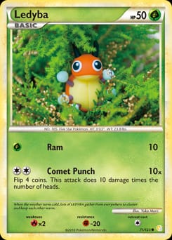 2010 HeartGold & SoulSilver Ledyba #71 card