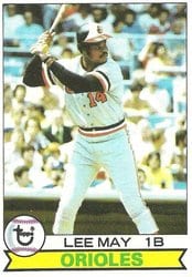 1979 Topps Base Set Lee May #10 card