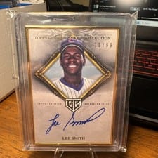 2022 Topps Gilded Collection Gold Frame Hall of Famers Autographs Lee Smith #HAFA-LS card
