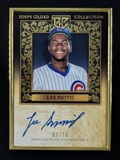 2025 Topps Gilded Collection Gold Framed Hall of Fame Autographs Lee Smith #HAFA-LS
