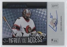 2023-24 Upper Deck Credentials Horizontal Debut Ticket Access Autograph Leevi Merilainen #DTAAH-LM card
