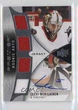 2023-24 Upper Deck Premier 2023 Premier Rookie Autograph Jersey Leevi Merilainen #PRA-LM card