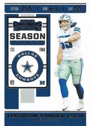 2019 Panini Contenders Base Set Leighton Vander Esch #56 card
