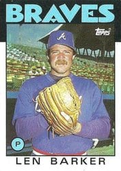 1986 Topps Base Set Len Barker #24 card