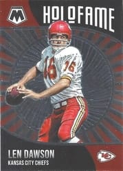 2021 Panini Mosaic HoloFame Len Dawson #9 card