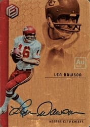 2022 Panini Elements 2018 Panini Elements Update III: Gold Signatures Len Dawson #SS-53 card