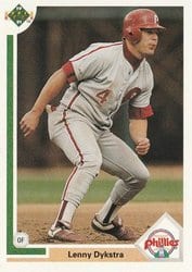 1991 Upper Deck Base Set Lenny Dykstra #267 card
