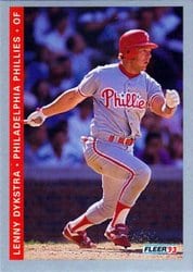 1993 Fleer Base Set Lenny Dykstra #488 card