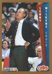 1992-93 Fleer Base Set Lenny Wilkens #45 card
