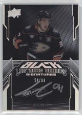 2023-24 SPx UD Black Lustrous Rookie Signatures Leo Carlsson #LRA-CA card