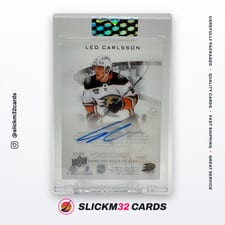 2023-24 Upper Deck Clear Cut 2006-07 UD Sweet Shot Autos Leo Carlsson #SS-CA card