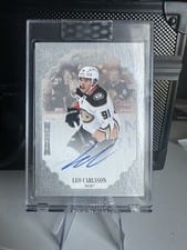 2023-24 Upper Deck Clear Cut Champs Autos Leo Carlsson #C-LC card