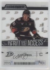 2023-24 Upper Deck Credentials Acetate Debut Ticket Access Leo Carlsson #DTA-LC card