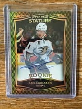 2024-25 Upper Deck Stature 2023-24 Base Update Auto Leo Carlsson #43 card