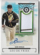 Leo De Vries 2024 Panini Boys of Summer Prospect Material Signatures card