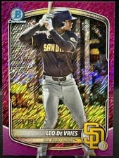 2025 Bowman Chrome Prospects Leo De Vries #BCP-204 card