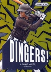 2025 Panini Prizm Dingers! Leo De Vries #15 card