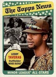 2018 Topps Heritage Minor League Base Set Leody Taveras #183 card