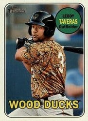 2018 Topps Heritage Minor League Base Set Leody Taveras #74 card