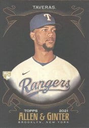 2021 Topps Allen & Ginter X Base Set Leody Taveras #228 card